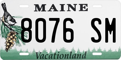 ME license plate 8076SM
