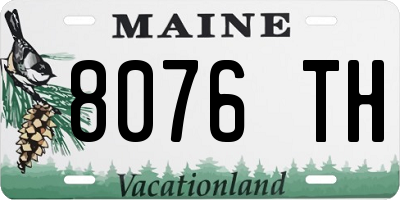 ME license plate 8076TH