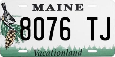 ME license plate 8076TJ