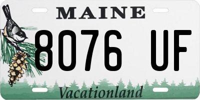 ME license plate 8076UF