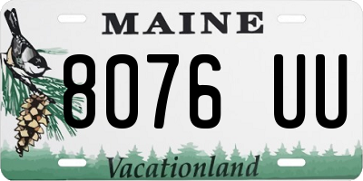 ME license plate 8076UU