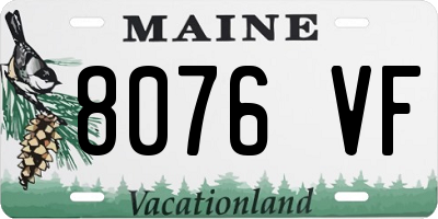 ME license plate 8076VF