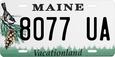 ME license plate 8077UA