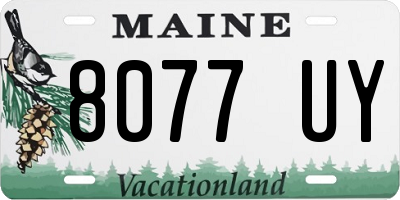 ME license plate 8077UY