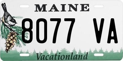 ME license plate 8077VA