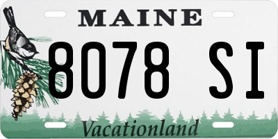 ME license plate 8078SI