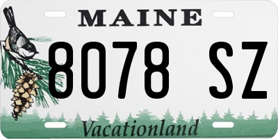 ME license plate 8078SZ