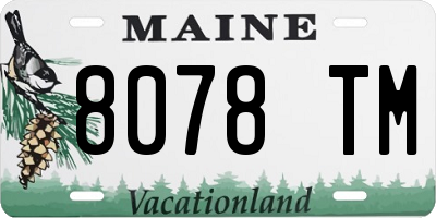 ME license plate 8078TM