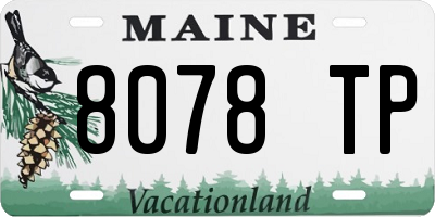 ME license plate 8078TP