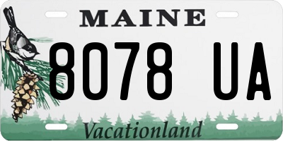 ME license plate 8078UA