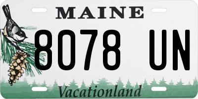 ME license plate 8078UN