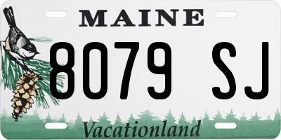 ME license plate 8079SJ