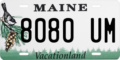 ME license plate 8080UM