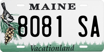 ME license plate 8081SA