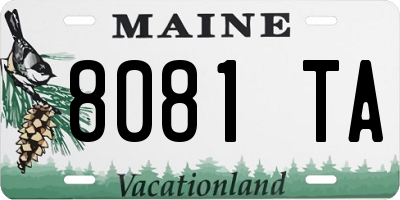 ME license plate 8081TA