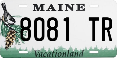 ME license plate 8081TR