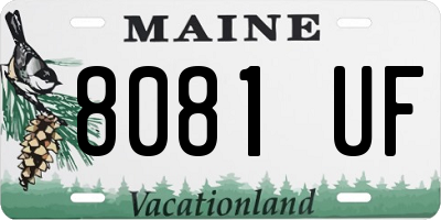 ME license plate 8081UF