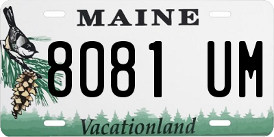 ME license plate 8081UM