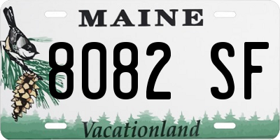 ME license plate 8082SF