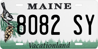 ME license plate 8082SY