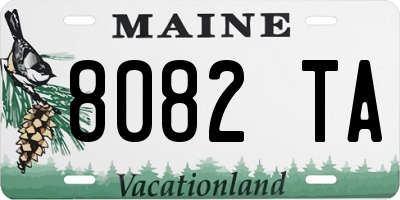 ME license plate 8082TA