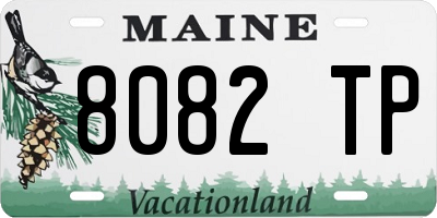 ME license plate 8082TP