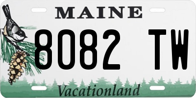 ME license plate 8082TW