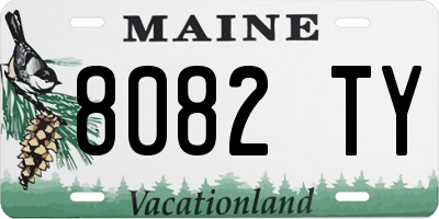 ME license plate 8082TY
