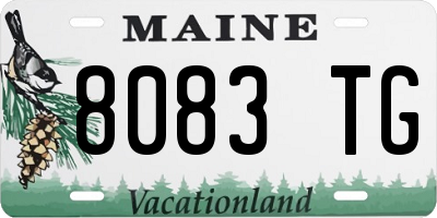 ME license plate 8083TG