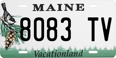 ME license plate 8083TV