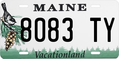 ME license plate 8083TY