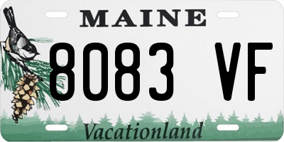 ME license plate 8083VF