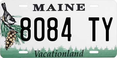 ME license plate 8084TY
