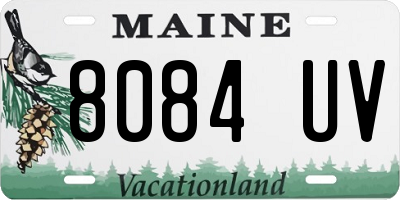 ME license plate 8084UV