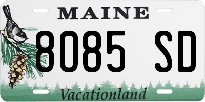 ME license plate 8085SD
