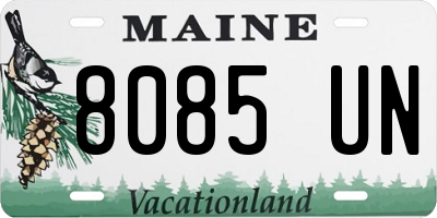ME license plate 8085UN