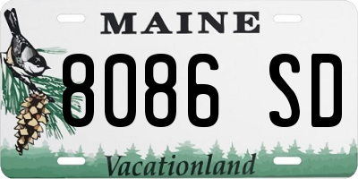 ME license plate 8086SD
