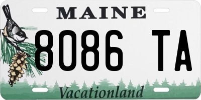 ME license plate 8086TA