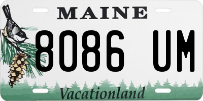 ME license plate 8086UM