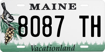 ME license plate 8087TH