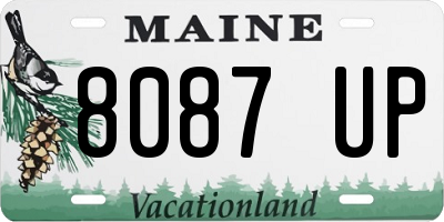 ME license plate 8087UP