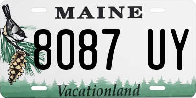 ME license plate 8087UY