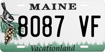 ME license plate 8087VF