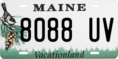 ME license plate 8088UV