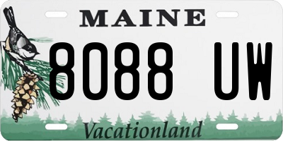 ME license plate 8088UW