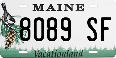 ME license plate 8089SF