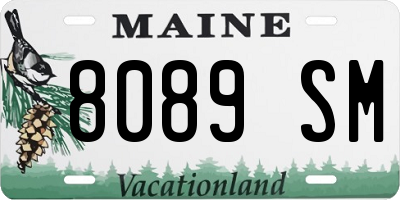 ME license plate 8089SM