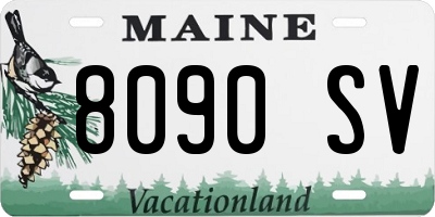 ME license plate 8090SV