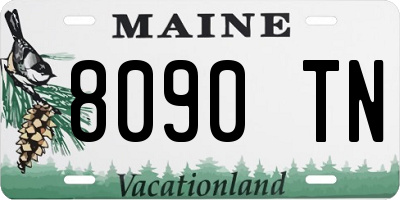 ME license plate 8090TN