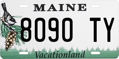 ME license plate 8090TY